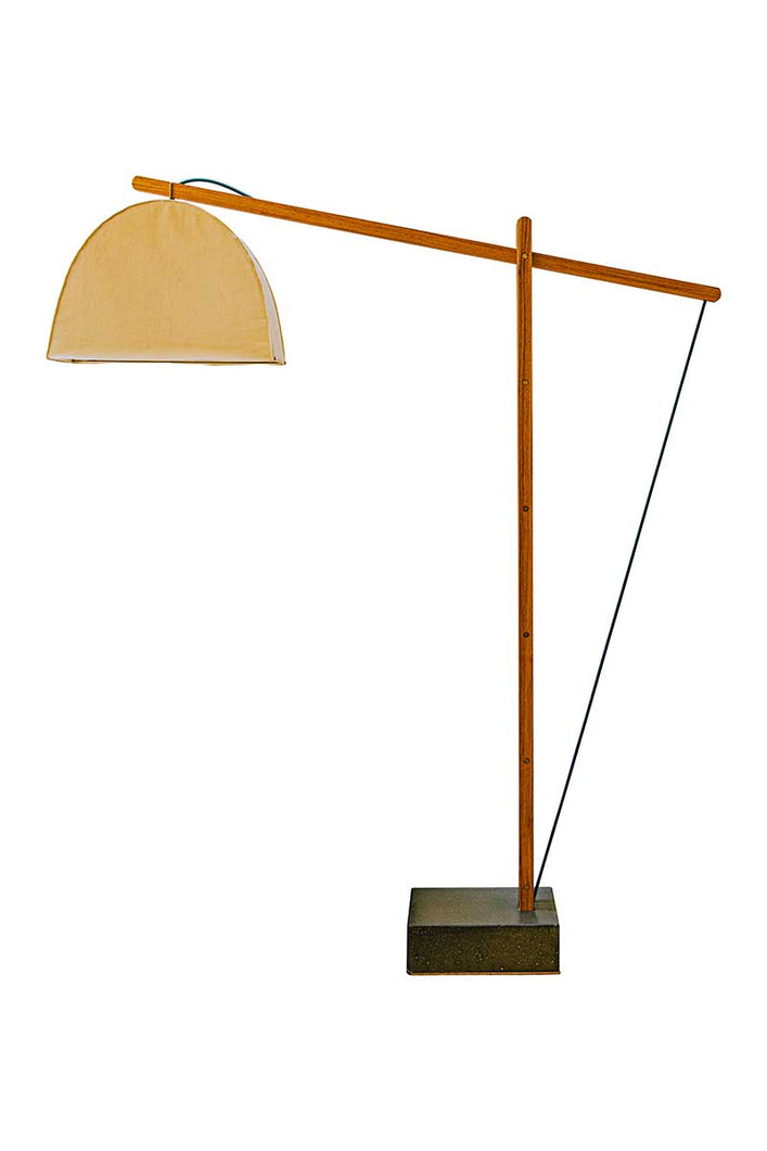 The Skye Floor Lamp in American Pecan Wood